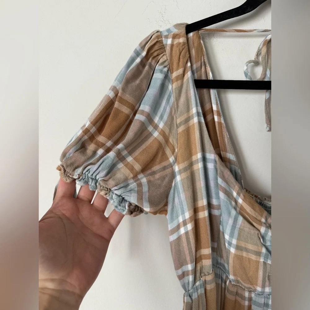 Show Me Your Mumu Maryellen Tiered Mini Dress in Georgetown Plaid - Picture 8 of 16